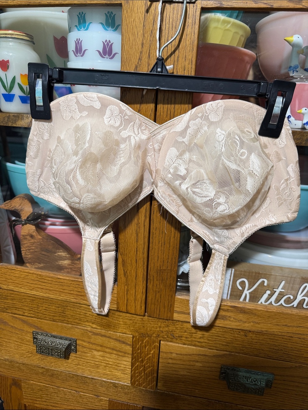 Wacoal Strapless Lace Push-Up Bra in Light Nude